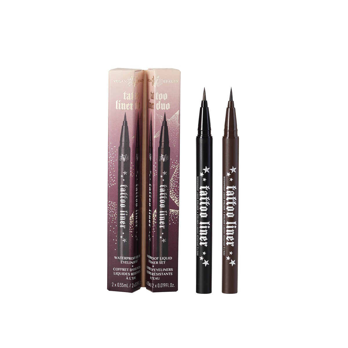 TATTOO LINER DUO WATERPROOF LIQUID EYELINER SET (SET DELINEADOR DE OJOS)